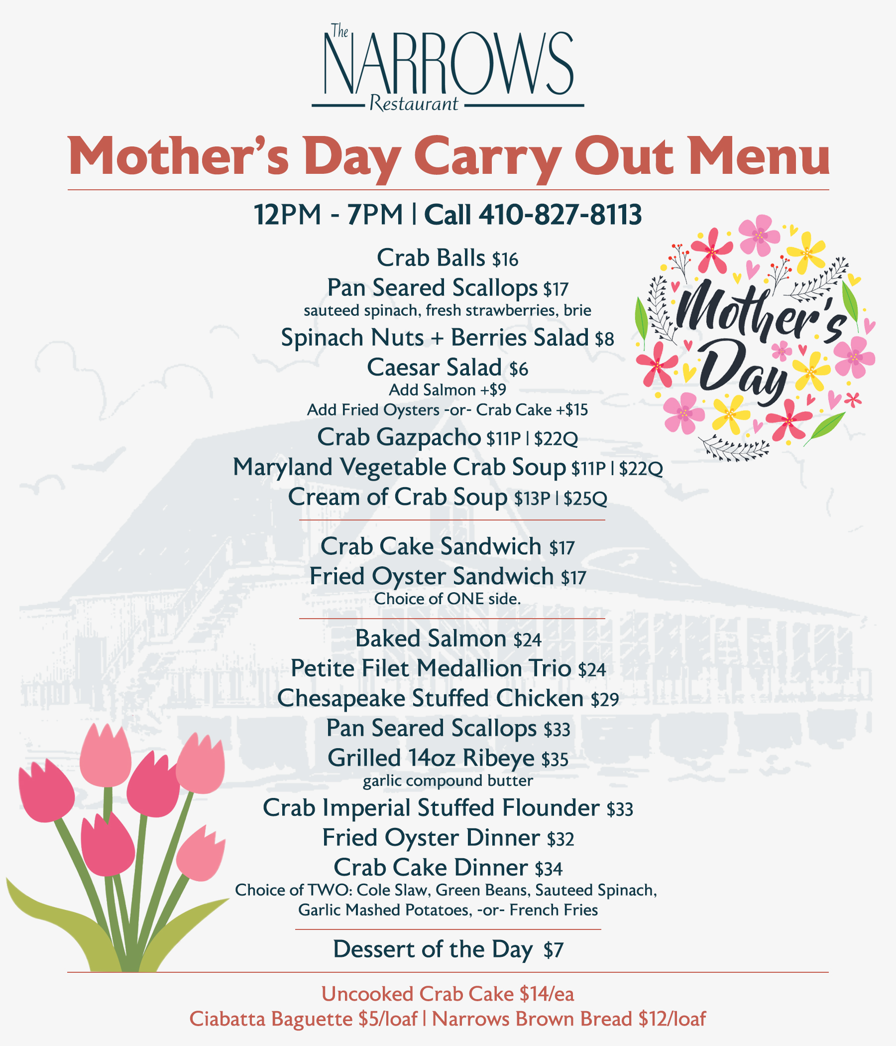 Mother’s Day Carry-Out Menu